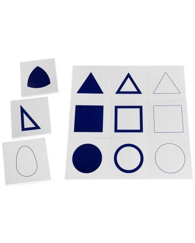 Карти Acool Toy - С геометрични фигури за Монтесори геометричен шкаф - 2