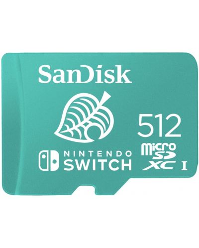 Карта памет SanDisk - 512GB, microSDXC, за Nintendo Switch, UHS-I - 1