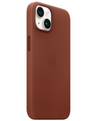 Калъф Apple - Leather MagSafe, iPhone 14, Umber - 2