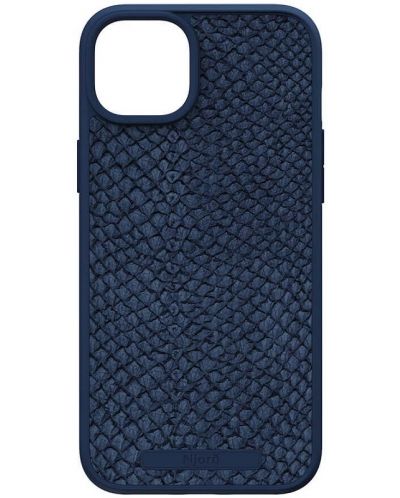 Калъф Njord - Salmon Leather MagSafe, iPhone 15 Plus, син - 4