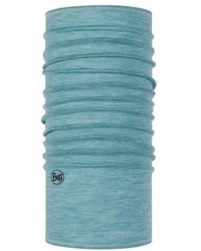 Кърпа за глава BUFF - Merino Wool Solid Pool, синя - 1