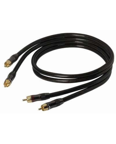 Кабел Real Cable - ECA, RCA, 2 m, черен/златист - 1