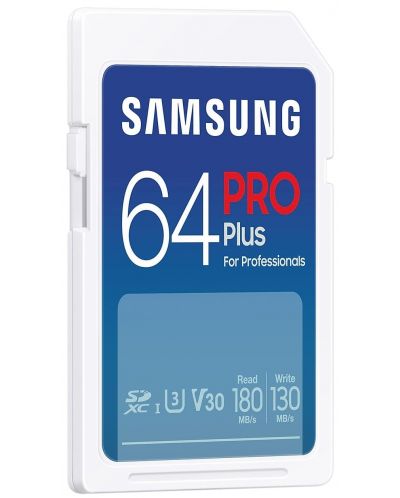 Карта памет Samsung - PRO Plus, 64GB, SDXC, U3 V30 - 2