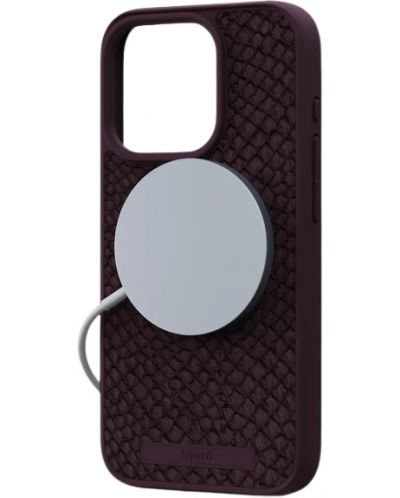 Калъф Njord - Salmon Leather MagSafe, iPhone 15 Pro, кафяв - 4