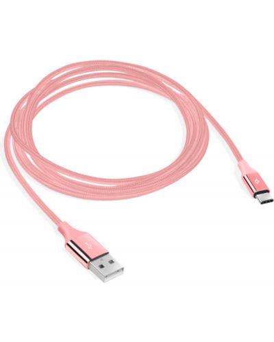 Кабел ttec - AlumiCable, USB-A/USB-C, 1.2 m, светлорозов - 3