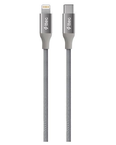 Кабел ttec - AlumiCable, USB-C/Lightning, 1.5 m, Space Grey - 1