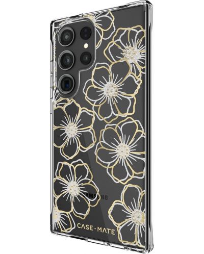 Калъф Case-Mate - Floral Gems, Galaxy S23 Ultra, прозрачен - 2