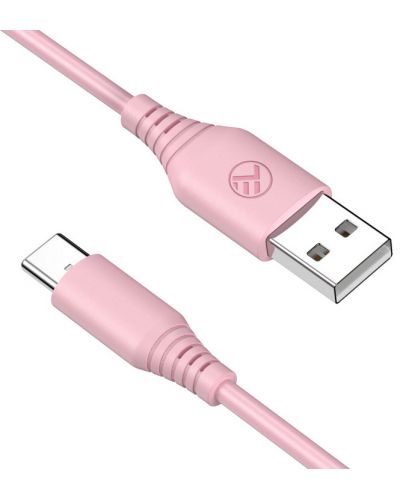 Кабел Tellur - TLL155402, USB-A/USB-C, 1 m, розов - 3