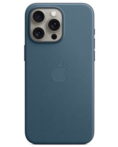 Калъф Apple - FineWoven, iPhone 15 Pro Мах, Pacific Blue - 1