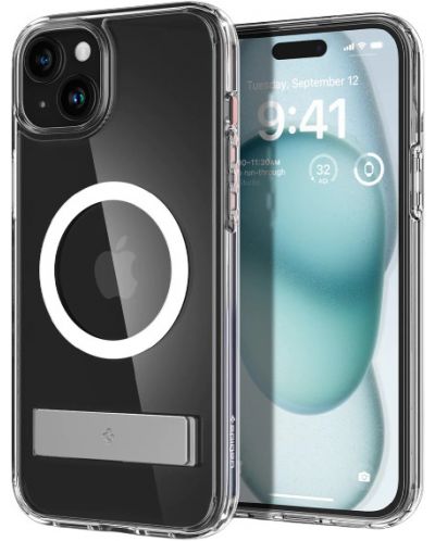Калъф Spigen - Ultra Hybrid S, iPhone 15, Crystal Clear - 3