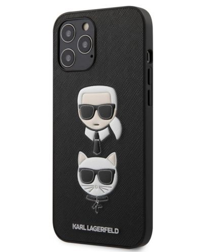 Калъф Karl Lagerfeld - Saffiano K and C, iPhone 12 Pro Max, черен - 1