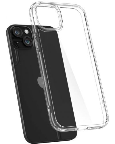 Калъф Spigen - Crystal Hybrid, iPhone 15, Crystal Clear - 4