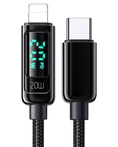 Кабел Xmart - 15038, USB-C/Lightning, 1.2 m, черен - 1