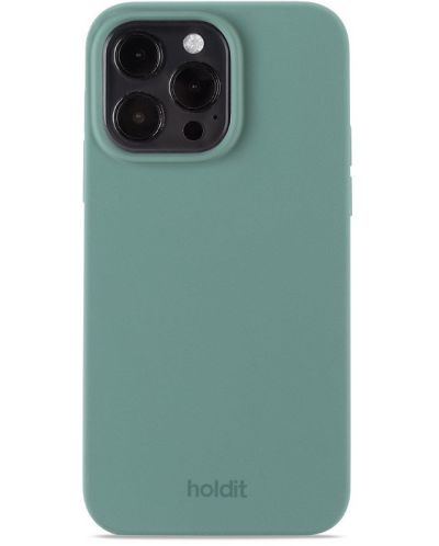 Калъф Holdit - Silicone, iPhone 15 Pro Max, Moss Green - 1