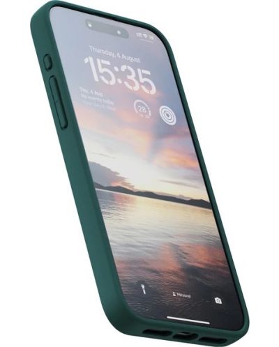 Калъф Njord - Salmon Leather MagSafe, iPhone 15 Pro Max, зелен - 3