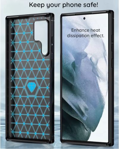Калъф Techsuit - Carbon Silicone, iPhone 15 Pro, черен - 4