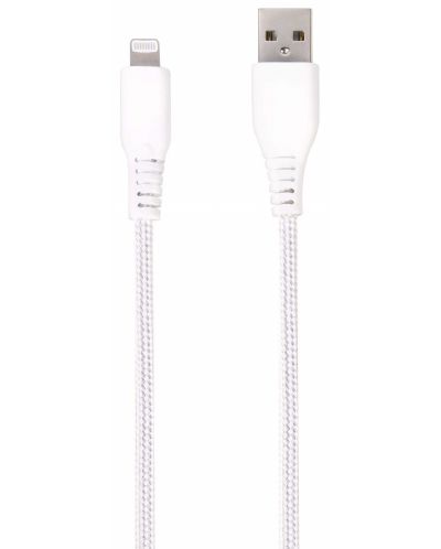 Кабел Vivanco - LongLife, USB-A/Lightning, 2.5 m, бял - 1