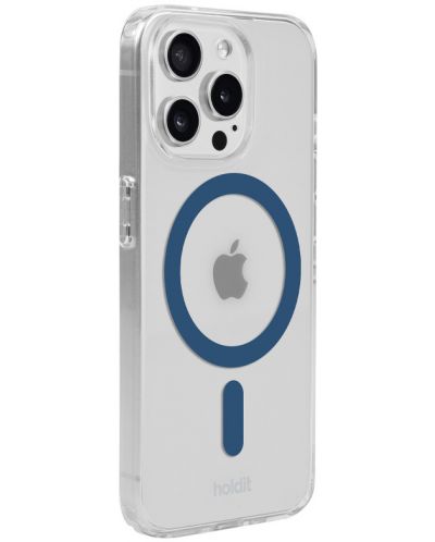 Калъф Holdit - MagSafe Case, iPhone 15 Pro Max, син/прозрачен - 2