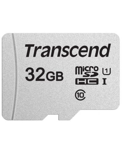 Карта памет Transcend - 32GB, USD350V, microSDHC UHS-I U1 Class10 + адаптер - 1