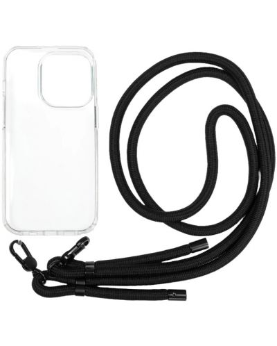 Калъф Mobile Origin - Lanyard, iPhone 14 Pro, Clear - 2