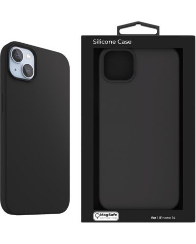 Калъф Next One - Silicon MagSafe, iPhone 14, черен - 7
