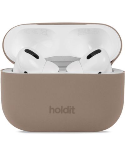 Kaлъф Holdit - Silicone, AirPods Pro 1/2, Mocha Brown - 1