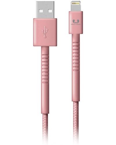 Кабел Fresh N Rebel - USB-A/Lightning, 3 m, розов - 1