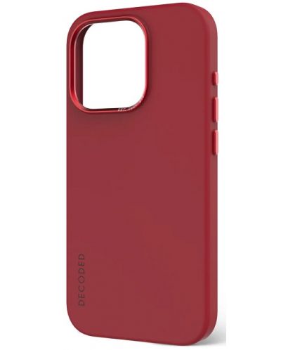 Калъф Decoded - AntiMicrobial Silicone, iPhone 15, червен - 3