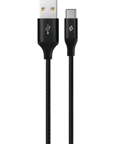 Кабел ttec - AlumiCable XXL, USB-A/USB-C, 3 m, черен - 1