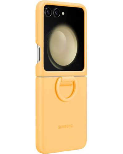 Калъф Samsung - Silicone Ring, Galaxy Z Flip5, оранжев - 2