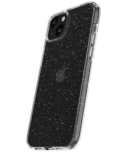 Калъф Spigen - Liquid Crystal Glitter, iPhone 15, Crystal Quartz - 4