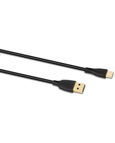 Кабел QED - Connect QE8187, USB-C/USB-A, 1.5m, черен - 2