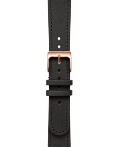 Каишка Withings - Leather, Rose Gold, 18mm, черна - 1