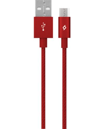 Кабел ttec - AlumiCable, USB-A/Micro USB, 1.2 m, червен - 1