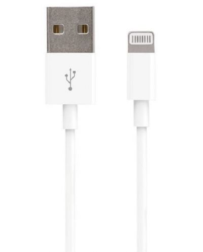 Кабел Forever - 3243, USB-A/Lightning, 1 m, бял - 1