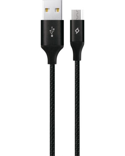 Кабел ttec - AlumiCable XXL, USB-A/Micro USB, 3 m, черен - 1