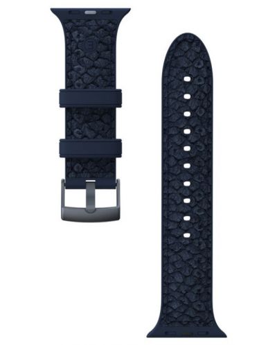 Каишка Njord - Salmon Leather, Apple Watch, 40/41 mm, тъмносиня - 2