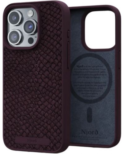 Калъф Njord - Salmon Leather MagSafe, iPhone 15 Pro, кафяв - 2