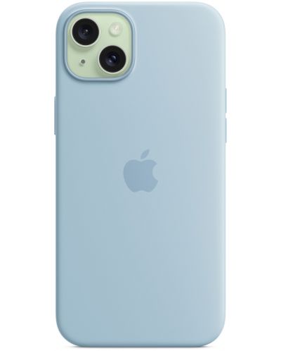 Калъф Apple - Silicone MagSafe, iPhone 15 Plus, Light Blue - 2