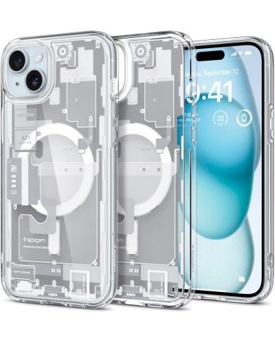 Калъф Spigen - Ultra Hybrid MagSafe, iPhone 15, прозрачен - 1