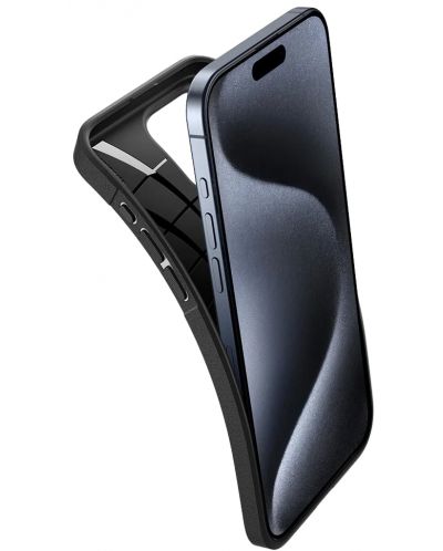 Калъф Spigen - Core Armor, iPhone 15 Pro, Matte Black - 4
