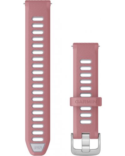 Каишка Garmin - QR Silicone, Venu 3S, 18 mm, Pink/Whitestone/Silver - 1