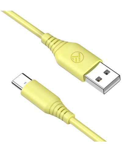 Кабел Tellur - TLL155400, USB-A/USB-C, 1 m, жълт - 3