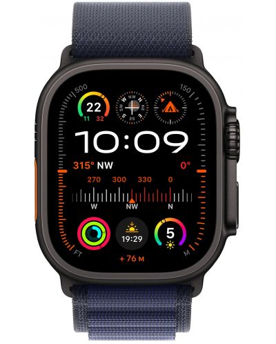 Каишка Apple - Alpine Loop S Black Titanium, Apple Watch, 49 mm, Navy - 3