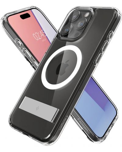 Калъф Spigen - Ultra Hybrid S, iPhone 15 Pro Max, Crystal Clear - 6
