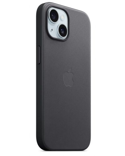 Калъф Apple - FineWoven MagSafe, iPhone 15 Plus, черен - 2