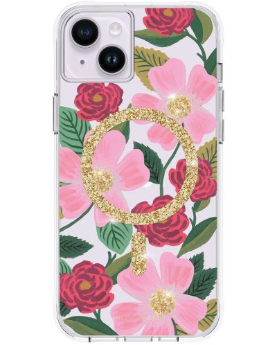 Калъф Case-Mate - Rifle Paper Rose Garden MagSafe, iPhone 14, многоцветен - 1