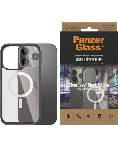 Калъф PanzerGlass - ClearCase MagSafe, iPhone 14 Pro, черен - 1