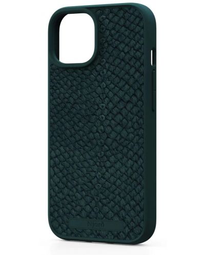 Калъф Njord - Salmon Leather MagSafe, iPhone 15, зелен - 1