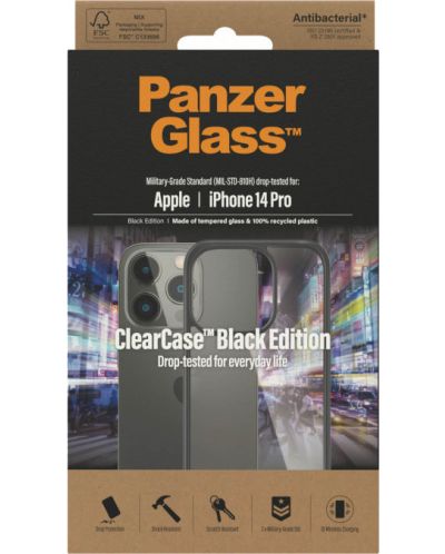 Калъф PanzerGlass - ClearCase, iPhone 14 Pro, черен - 3